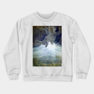 Satan resides at the centre of the frozen lake of Cocytus. Canto XXXIV, Dante’s Divina Comedia - Amos Nattini Crewneck Sweatshirt